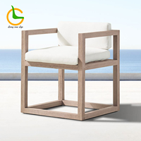 Ensemble table et chaises de salle à manger d'extérieur moderne et de luxe Mobilier d'hôtel en teck pour l'extérieur Villa Salon