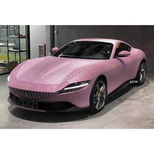 Film adhésif pour voiture en vinyle brillant rose diamant scintillant pour la couverture automobile - Product Image 1