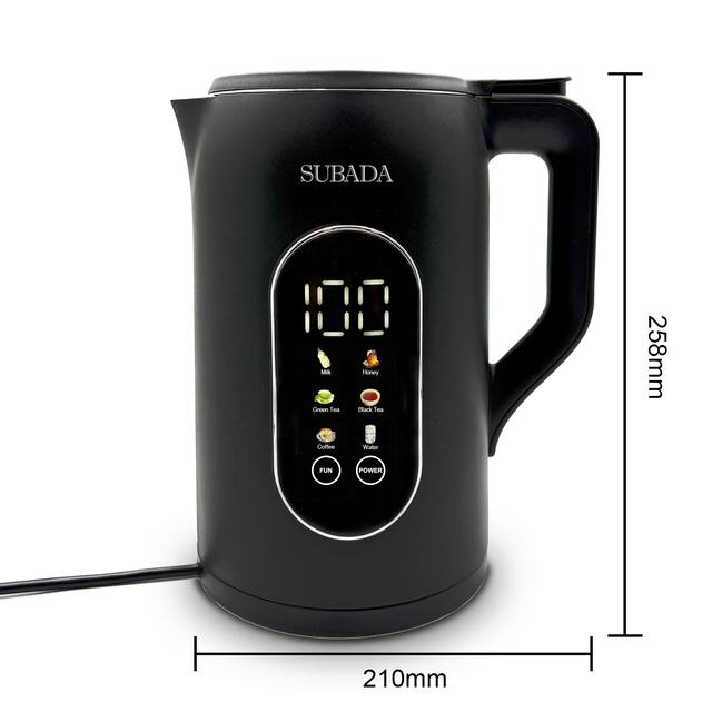 Muiti-functional Wholesale Electric Kettle 1.7L Stainless Steel Temperature Control Hot Water Kettle for Kitchen Household