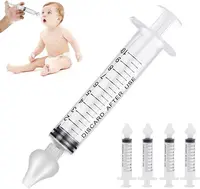 Acheter 2 pièces 10ml seringue bébé irrigateur Nasal Silicone bébé  infantile nez nettoyant dispositif de rinçage
