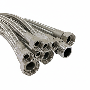 PTFE Braided Hose SAE100 R14 High Temperature Pressure Stainless Steel Wire 316L AN6 Corrugated Flexible For Swagelok Systems - Product Image 1