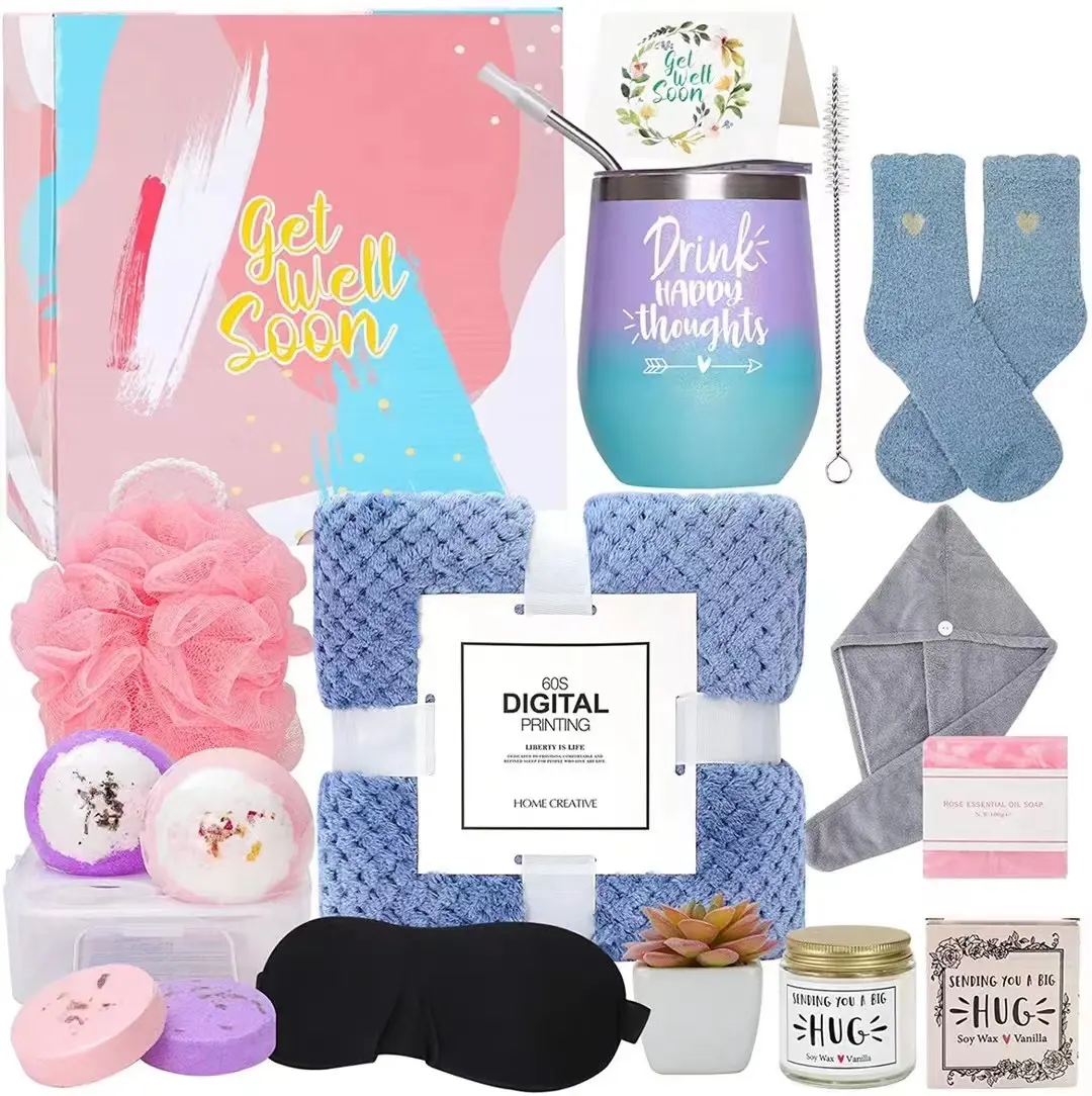 Wideal-obtenez bientôt des cadeaux pour les femmes-cadeaux de compassion pour maman, sœur, meilleur ami avec couverture et chaussettes chaudes, bougie, gobelet à café