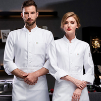 Chef Manteau Demi Manches Air Respirant Restaurant Garder Au Chaud Chef Veste Affichage Cuisine Cuisine Chef Uniformes et Casquettes Tablier