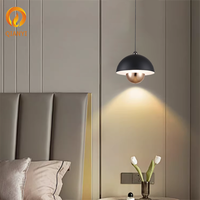 Lustre suspendu en forme de bourgeon de fleur à LED noir et blanc, salon, cuisine, chambre à coucher, lustre à capteur, restaurant européen, lampes de bar