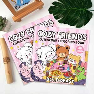 Livres de coloriage personnalisés pour enfants et adolescents, avec des personnages d'animaux super mignons et des motifs simples et faciles - Product Image 1