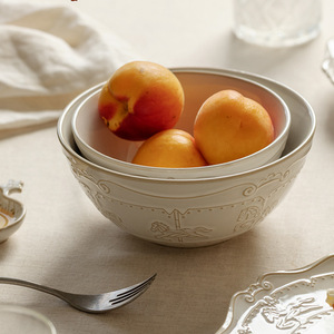 Nordic White Relief <b>Dinnerware</b> <b>Sets</b> Ceramic Retro Luxury Style Tableware <b>Set</b> <b>for</b> 10 People and <b>8</b> People Plates and Bowls <b>Set</b> - Product Image 4