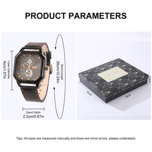 Men's <b>Watch</b> <b>Set</b> With Leather Strap Sunglasses Wallet Gift Box Father's Day Business Gift - Product Image 5