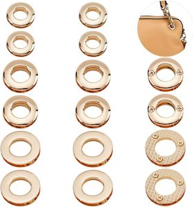 WADORN Ojales de aleación metálicos de tornear, redondos de 1 mm, con orificio de cierre a presión, tipo anillo en O, conector de lazo para bolsos, para manualidades DIY - Product Image 1