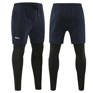 Pantalones Deportivos Ligeros para Hombre, Dos en Uno, de Secado Rápido, Cintura Elástica, Ajuste Ceñido, para Maratón, Fitness, Verano - Product Image 3