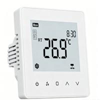 Thermostat intelligent programmable Tuya RS485 Modbus, thermostat Wifi FCU pour système de ventilo-convecteur modulant à 2 ou 4 tuyaux