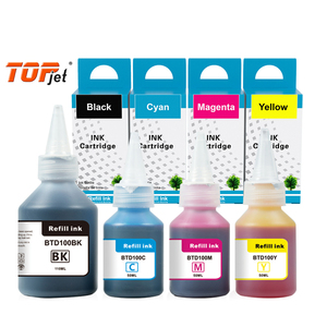 Mực in phun màu gốc nước tương thích cao cấp Topjet BTD100 BT D100 BTD100BK, chai lớn, dùng cho máy in Brother DCP-T230 - Product Image 1