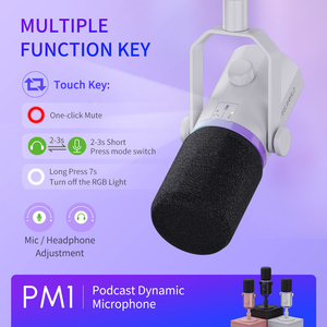 Micrófono FEELWORLD PM1 de Fábrica al por Mayor con Doble XLR/USB y LOGO Personalizado OEM para Transmisiones en Vivo, Grabación, YouTube y Gaming - Product Image 3