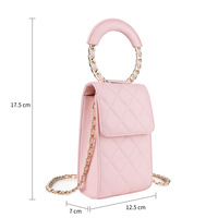 Nouveau modèle de diamant en cuir sac de téléphone portable femmes nouveau sac à chaîne à la mode Design Unique Mini sac à bandoulière Messenger