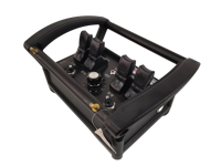 Vente directe usine de télécommandes de grue en plastique personnalisées à 4 joysticks, code d'apprentissage, étanches IP68, rechargeables, portée 500m