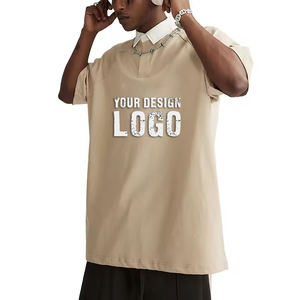 Camiseta de Hombre de Algodón Personalizada con MOQ Bajo, 270g, Cuello Polo en Color de Contraste, Camiseta Deportiva Informal de Manga Corta para Verano - Product Image 2