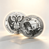 Pièces de monnaie commémoratives rondes de luxe modernes de 50 mm, personnalisées, de qualité supérieure, vente chaude en usine