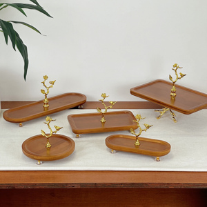 Plateaux de Service Alimentaire Personnalisés et Élégants en <span class=keywords><strong>Bois</strong></span> pour Vaisselle, Mariages, Restaurants et Hôtels - Product Image 4