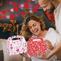 Boîtes cadeaux personnalisées pour cupcakes, biscuits et bonbons pour la Saint-Valentin avec des motifs en forme de cœur pour les fêtes, les mariages et les douches nuptiales
