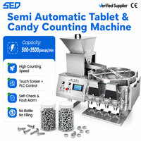 Machine de comptage de pilules, bonbons et comprimés pour l'industrie alimentaire, semi-automatique, électronique, en acier inoxydable 316, avec écran tactile