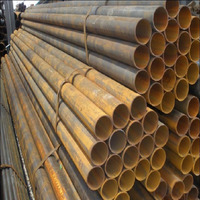Tuyau en acier au carbone laminé à chaud de qualité Q235, à paroi épaisse, rond, soudé par ERW, norme ASTM A53 EN, 6 m, pour distribution d'eau et de gaz, découpe et pliage