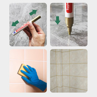 Outils de réparation de couture de décontamination de salle de bain de haute qualité marqueur de réparation de carreaux imperméable 12 couleurs stylo de coulis de carreaux de réparation