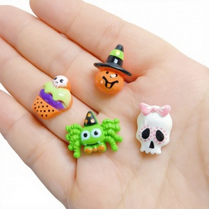 Adornos de Resina Planos de Halloween: Calabaza, Araña, Calavera para Uñas, Fundas de Teléfono y Manualidades con Slime - Product Image 3