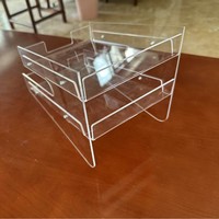 Présentoir double couche en acrylique transparent pour supermarchés, épiceries, vitrine à thé au lait et café