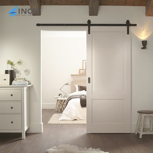 Seamless Surface Treatment Fine Workmanship Beautiful Visual Effect Modern Solid Wood Barn Door for Home Office Use - Product Image 4