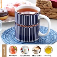Mug Keramik Bone China dengan Tutup dan Sendok, Kotak Hadiah, Gaya Amerika, Mug Kopi, Desain Bunga Panggang Suhu Tinggi, Pola Kawat