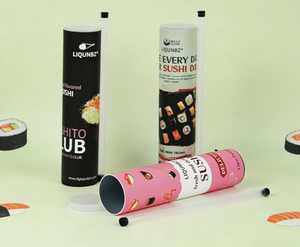Emballage cylindrique pour concept de sushi pop-up, boîte à sushi pop-up, tube à sushi push-pop de qualité alimentaire, <span class=keywords><strong>carton</strong></span> à sushi - Product Image 6
