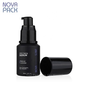Matte thủy tinh màu đen huyết thanh chai nghiêng Vai 30ml 60ml <span class=keywords><strong>100ml</strong></span> râu dầu mặt Kem chai cho Mens mỹ phẩm chăm sóc da kem - Product Image 3