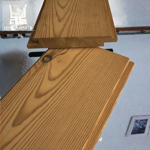 Panneau mural en pin Thermowood imperméable, revêtement en bois brun clair, panneau décoratif moderne pour villa intérieure et extérieure - Product Image 2