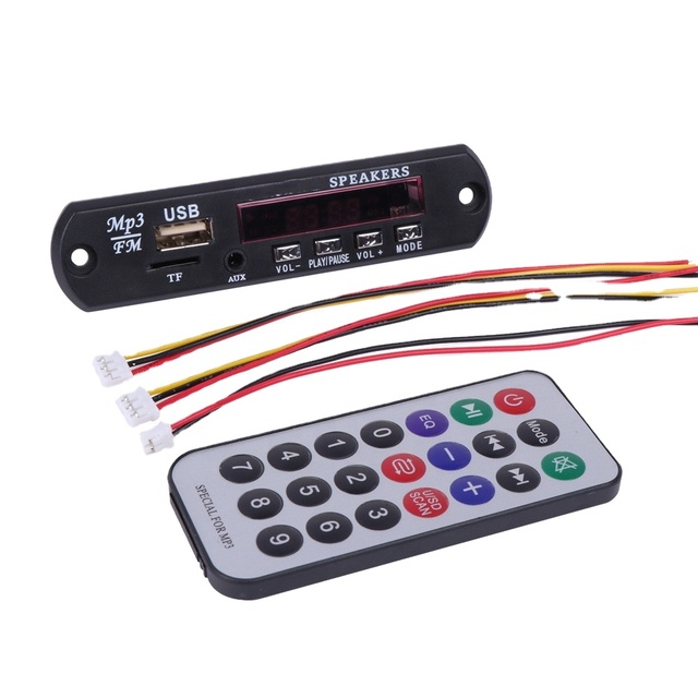 with BT Folder Playback 5V and 12V With Power Amplifier MP3 Decode Board Color Screen with Recording Call Lossless Motherboard