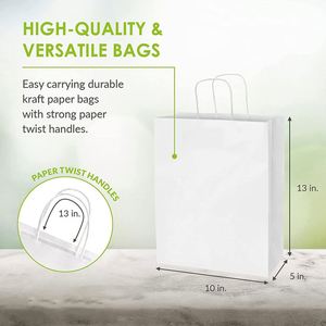 Bolsas de Embalaje con Asas, Bolsas de Regalo Medianas de Papel Kraft al por Mayor para Boutiques, Pequeños Negocios y Tiendas Minoristas - Product Image 5