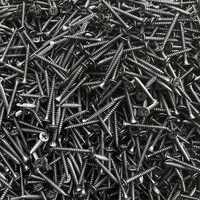 Vis à cloison sèche à tête trompette, filetage fin et grossier, finition phosphate de zinc noir, haute résistance classe 4.8, 6x3/4'', 6x1'', 6x1-1/4'', 6x2''