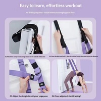Sangle de yoga aérien en coton polyester – Hamac d'entraînement pour l'ouverture des hanches, les étirements des jambes, la flexibilité et les inversions