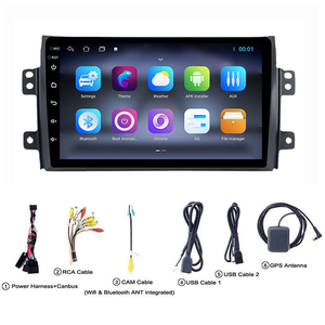 Sistema di Navigazione GPS Android 13 da 9 Pollici per <span class=keywords><strong>Suzuki</strong></span> <span class=keywords><strong>Sx4</strong></span> 2006 - 2012, Autoradio Android, Lettore Multimediale Double Din per Auto - Product Image 2
