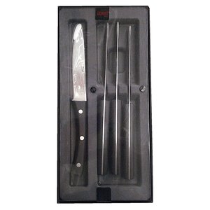 Juego de cuchillos para carne Inox 4 piezas ANGUS Negro LAN290455R - Product Image 1