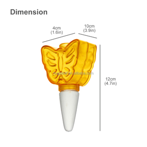 Piques d'irrigation goutte à goutte en terre cuite pour pot de fleurs d'<span class=keywords><strong>intérieur</strong></span>, système d'arrosage <span class=keywords><strong>automatique</strong></span>, forme papillon, <span class=keywords><strong>arroseur</strong></span> avec embout en argile - Product Image 2