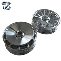 Pengerjaan CNC 5 Axis Kustom untuk Impeller Kompresor Turbocharger Aluminium untuk Mesin Otomotif OEM