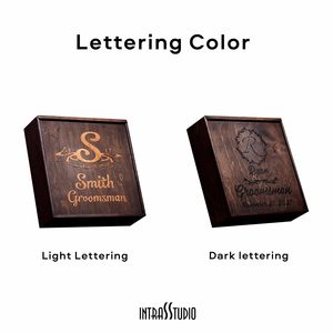 Junji Hộp Quà Tặng bằng gỗ cho chú rể Vật liệu tre với nắp mô hình mô hình hộp rượu cho nam giới sinh nhật & Cigar đề nghị Quà Tặng - Product Image 3