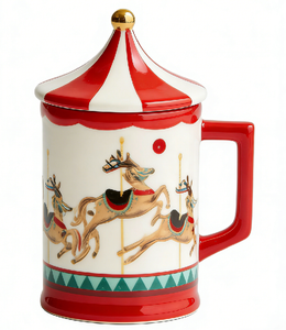 Taza de Cerámica con Diseño Creativo de Circo, Apta para Lavavajillas y Microondas, para Oficina, Hogar, Cafetería, Salón de Té - Product Image 2