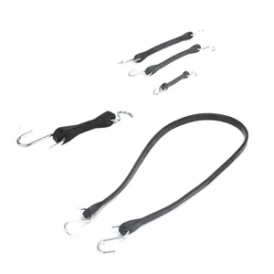 Cuerda elástica de bola para lona, tubo de pared de refugio resistente a rayos Uv, personalizado, 6 pulgadas, color negro, 25 unidades, 500 unidades