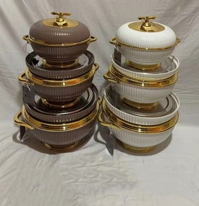 Unique Marble Finish Hot Pot Set 1L 2L 3L Insulated Casserole for Wedding Party Ramadan Tableware Food Warmer Serving Pot Set - Product Image 3