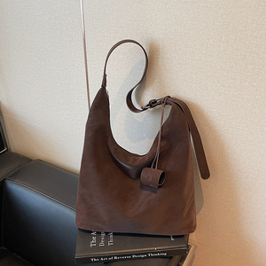 Sac à bandoulière décontracté de haute qualité pour femme, sac fourre-tout tendance grande capacité 2026, forme seau avec fermeture éclair - Product Image 3