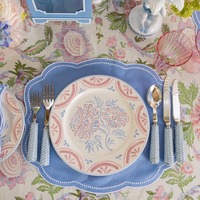 Ensemble de linge de table en polyester Offres Spéciales nappe imprimée florale serviettes brodées napperons décoratifs pour les rassemblements de printemps