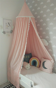 Letto a baldacchino letto <span class=keywords><strong>tenda</strong></span> zanzariera <span class=keywords><strong>tenda</strong></span> da letto crêpe nordico camera dei bambini capelli palla <span class=keywords><strong>tenda</strong></span> decorazione pizzo - Product Image 5