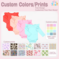 Combinaison Bébé Polyvalente à Manches Volantes, Personnalisable, Plusieurs Couleurs, Design Adorable, Body pour Filles, Idéal pour la Photographie et la Maison