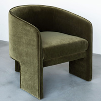 Chaises de salle à manger modernes en velours de luxe avec fauteuil d'appoint stable pour salon, hôtel, salle à manger
