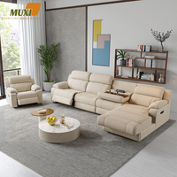 Sofá Modular Eléctrico Moderno Esquinero Inteligente en Forma de L para Cine en Casa Mueble Multifuncional para Sala de Estar Plegable con Masaje y Refrigeración